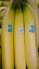 Berlin  Deutschland  Bananen mit Bio-Siegel