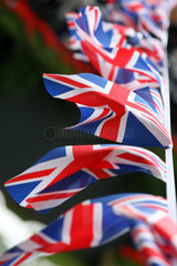 Ascot  Grossbritannien  Nationalflaggen des Vereinigten Koenigreichs Grossbritannien und Nordirland