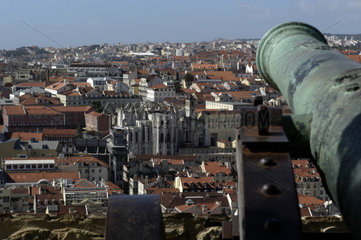 Blick vom Castelo de S.Jorge auf die Altstadt von Lissabon
