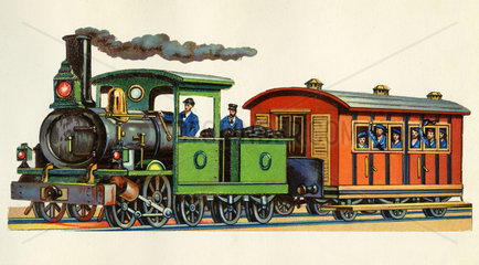 Eisenbahn  Dampflok  1870