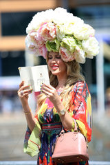 Royal Ascot  Fashion  portrait of a woman with hat