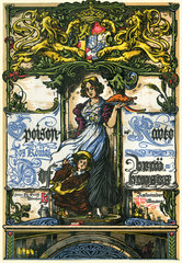 erste Speisekarte des Muenchener Hofbraeuhauses  1899