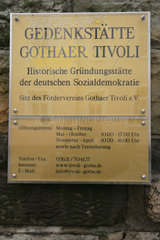 Gotha  Deutschland  Gedenkstaette Gothaer Tivoli