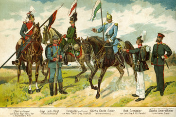 Soldaten und Offiziere  Kaiserreich  1889