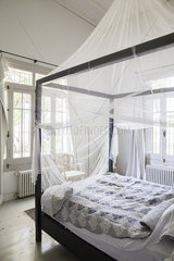 Canopy bed with mosquito netting
