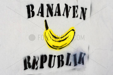 Hamburg  Deutschland  Schriftzug Bananenrepublik