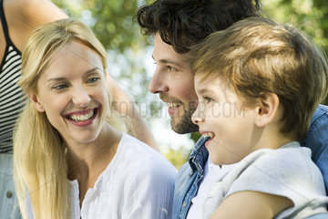 Family with one child  portrait