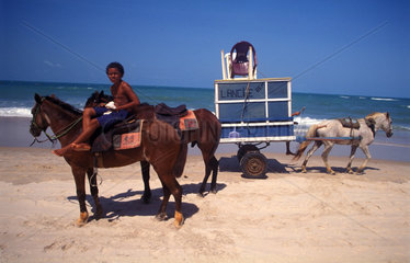 Strandszene an der brasilianischen Kueste