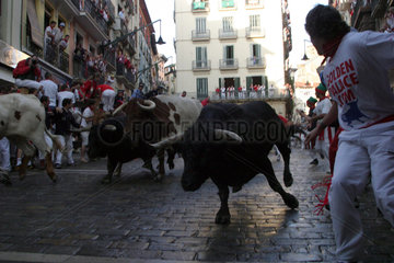 Stierlauf im spanischen Pamplona