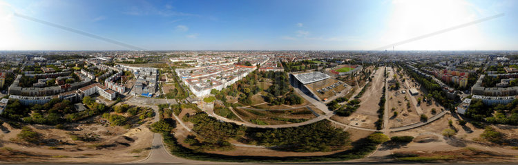 Luftbild Panorama Berlin Mauerpark