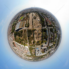 Luftbild Panorama Berlin Mauerpark