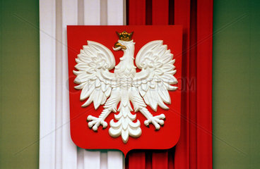 der polnische Adler im Sejm (polnisches Parlament)