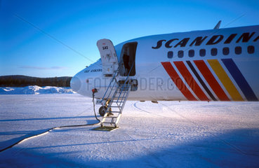Flughafen von Kiruna im Winter