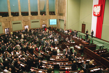 Sitzung im Sejm (polnisches Parlament)