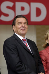 Gerhard Schroeder  SPD  der Bundeskanzler im Wahlkampf