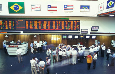 Betriebsamkeit in der Wertpapierboerse in Sao Paulo