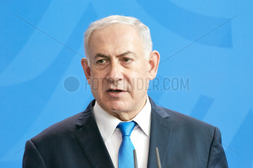 Berlin  Deutschland - Der Ministerpraesident des Staates Israel Benjamin Netanjahu.