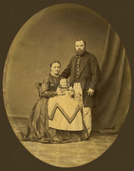 Familie mit Kleinkind  um 1865
