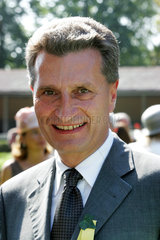 Iffezheim  Baden-Wuerttembergs Ministerpraesident Guenter Oettinger im Portrait