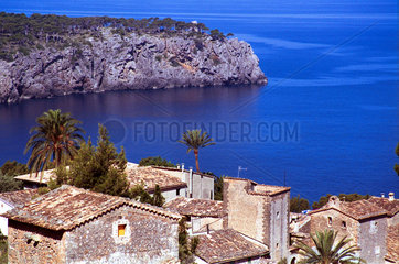 Blick auf das Dorf Lluc-Alcari  Mallorca