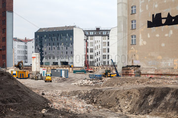 Berlin  Deutschland  Baugrundstueck neben dem E-Werk in der Zimmerstrasse in Berlin-Mitte