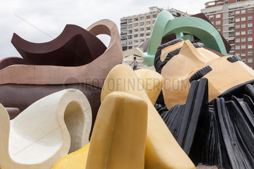 Valencia  Spanien  Gulliver Figur als Spielplatz fuer Kinder in Valencia
