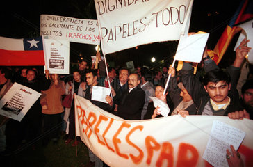 Demonstration f__r Einwanderungspapiere in Spanien
