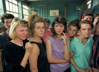 Tuzla  Bosnien und Herzegowina  Vergewaltigunsopfer in einer Turnhalle in Tuzla