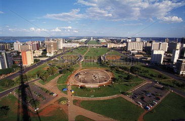 Blick ueber die brasilianische Hauptstadt Brasilia