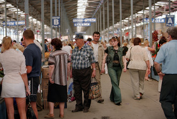 Markthalle des Zentralmarktes in Kaliningrad  Russland