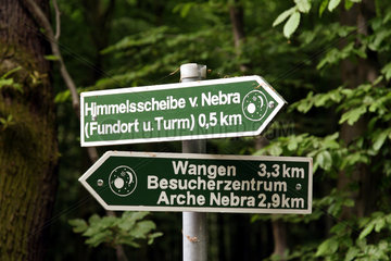 Wegweiser zum Fundort der Himmelsscheibe von NebraWangen  Deutschland