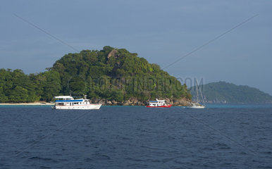 Similan-Inseln  Thailand  Blick auf die Insel Ko Miang