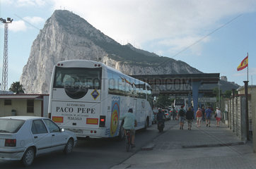 An der Grenze zwischen Spanien und Gibraltar