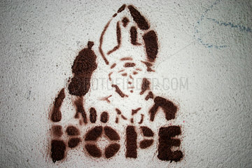 Berlin - POPE Graffiti