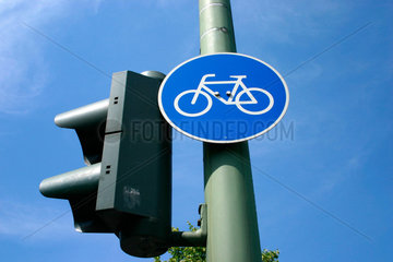 Fahrradweg Verkehrsschild