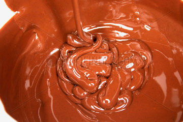 fluessig Schokolade in eine Tasse