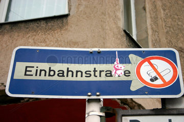 Berlin - Einbahnstrasse Rauchenverbot