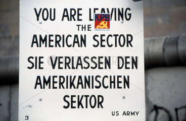 you are leaving the american sector