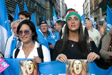 Rome- Demonstration der Rechts Partei Alleanza Nazionale