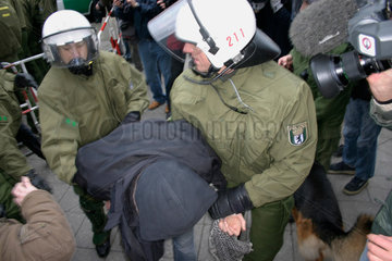 Festnahme bei Demonstration