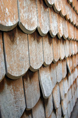Holzfassade eines Fachwerkhaus