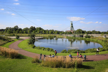 Essen  Ruhrgebiet  Deutschland  Krupp-Park  See  staedtebauliches Projekt Krupp-Guertel