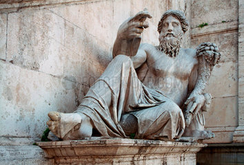 Rom  auf dem Kapitol steht die Statue des Nil