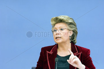 Berlin  Viviane Reding  EU-Kommissarin fuer Informationsgesellschaft und Medien