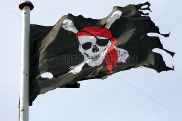 Insel Amrum  Norddorf  Deutschland  Piratenflagge