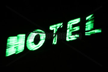 Berlin  Deutschland  Schriftzug Hotel