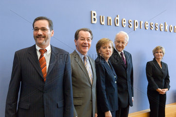 Platzeck  Muentefering (beide SPD)  Merkel (CDU) und Stoiber (CSU)