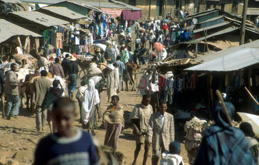 Blick auf einen aethiopischen Markt