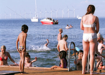 Kopenhagen  Daenemark  Offshore-Windpark vor der Daenischen Kueste