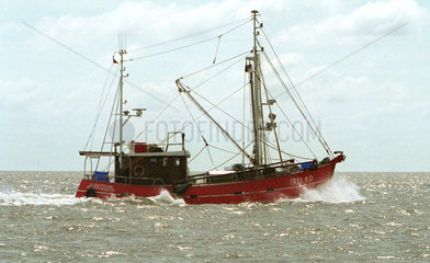 Ein Fischkutter (Trawler) in der Nordsee